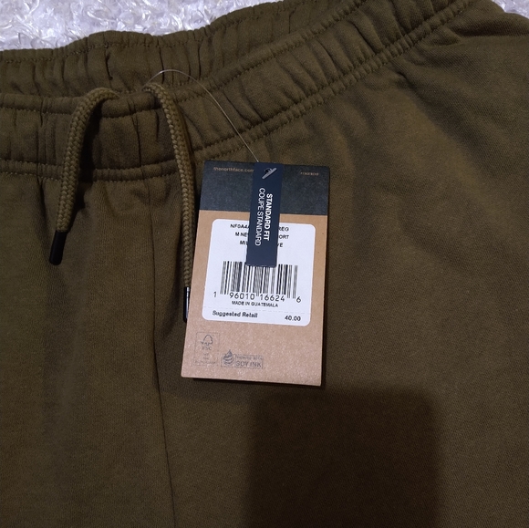 The North Face Cotton Athletic Men's Shorts Military Army Olive Green NWT - Picture 5 of 5